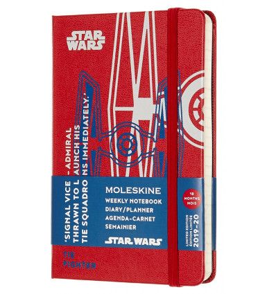 Moleskine 2019-20 Star Wars Weekly Planner, 18m, Pocket, Tie Fighter, Hard Cover (3.5 X 5.5)
