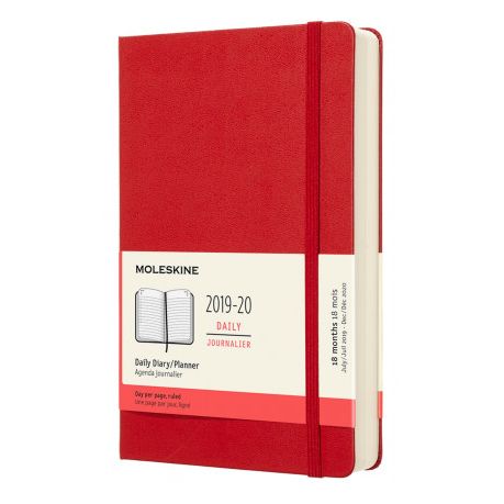 Moleskine: 2020 18m Scarlet Pink Major Each day Planner Hardcover - A5 graphic regarding Hardcover Daily Planner known as Moleskine: 2020 18m Scarlet Pink Hefty Each day Planner Hardcover - A5