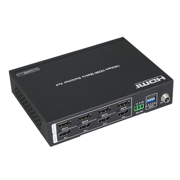 HDCVT 4×4 HDMI2.0 Matrix Switch