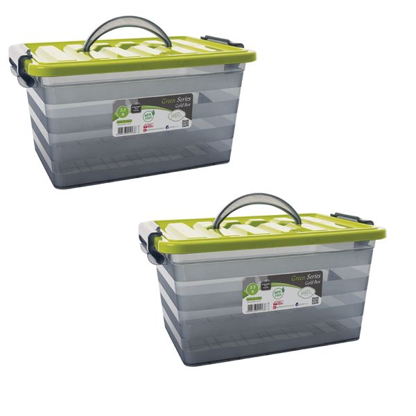 Container Carry Handle Grey/Clear - 3.3l (Set of 2)