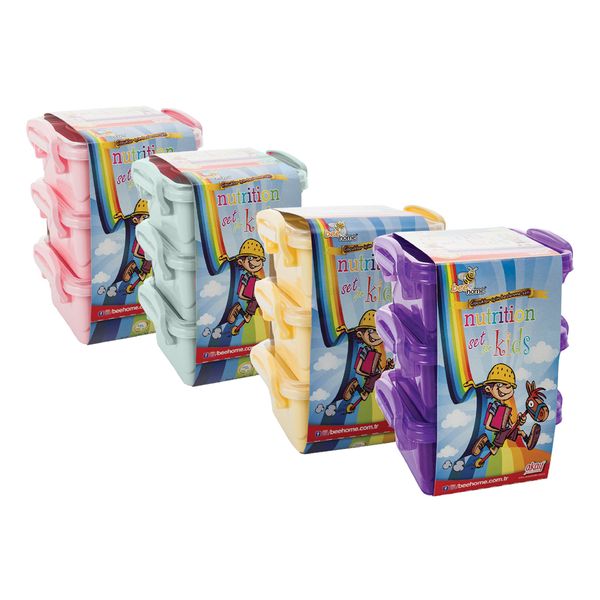 Container Mini 350ml Clip Lock 3 Piece - Set of 4