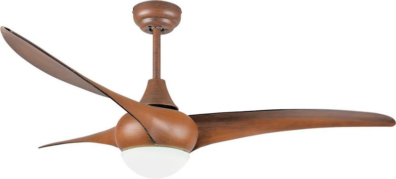 Steel and Acrylic, Wood Finish Fan Light FCF048