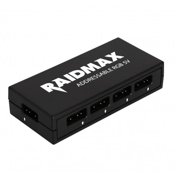 Raidmax Addressable RGB LED Hub/Lighting Control Box with Remote Control