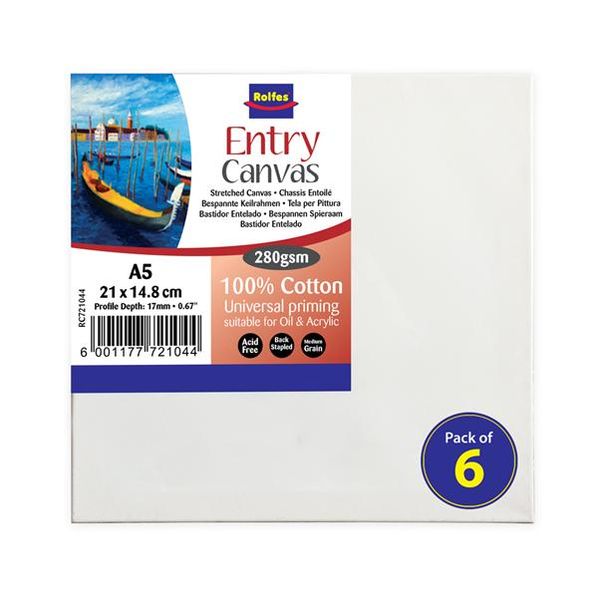 Rolfes Entry Canvas A5 (280gsm) - Pack of 6