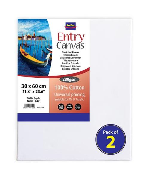 Rolfes Entry Canvas - 30x60 cm (280gsm) - Pack of 3