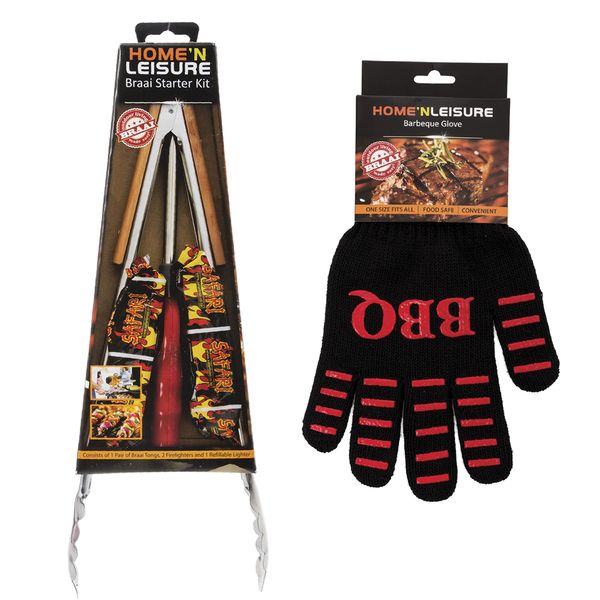 Braai Starter Kit &amp; Gloves Set