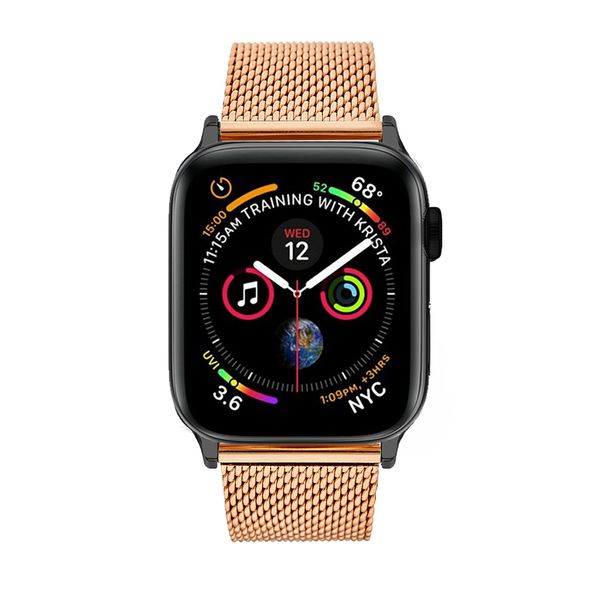 Colton James Mesh Strap for Black/Space Grey 40mm Apple Watch - Rose Gold
