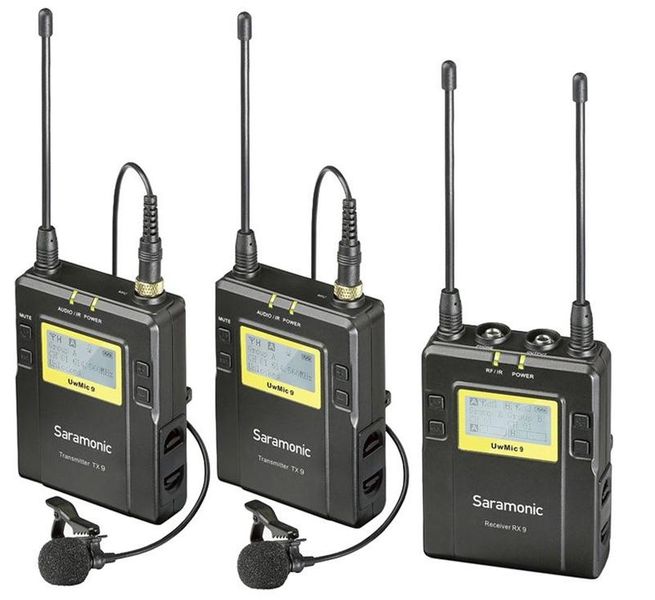 Saramonic UwMic9 2-Person Camera-Mount Wireless Omni Lavalier Microphone System (514 to 596 MHz)