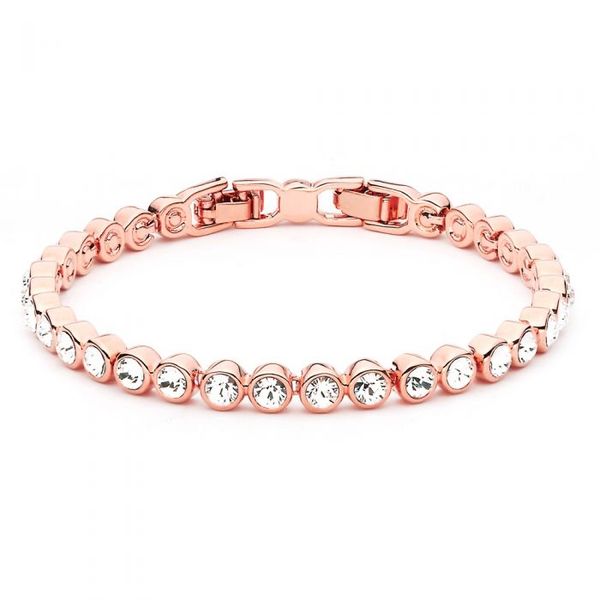 Civetta Spark tennis bracelet with Clear Swarovski® crystal Rosegold