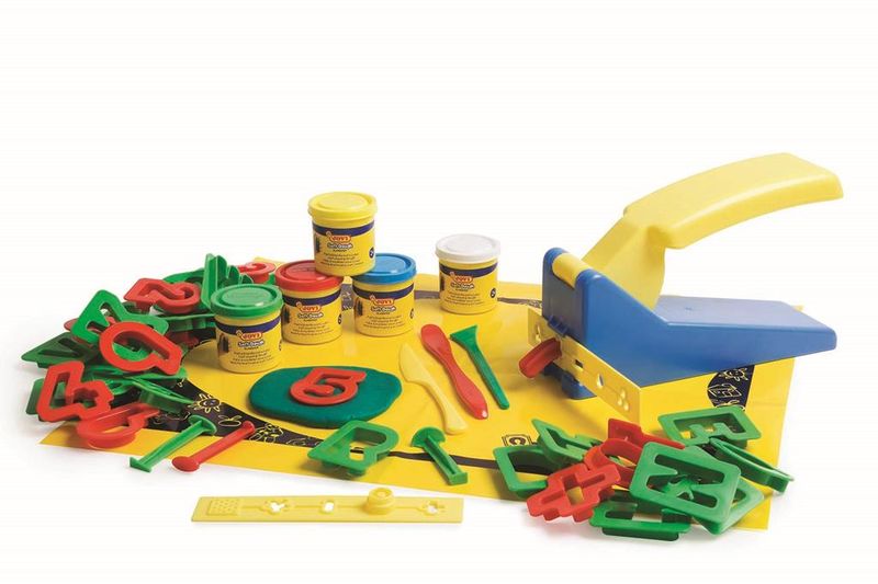 JOVI Soft Dough Bucket Set Letters &amp; Numbers 5x50g