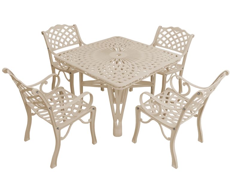 Anray - Cast Aluminium Outdoor Patio Furniture - 4 Seater Club Set