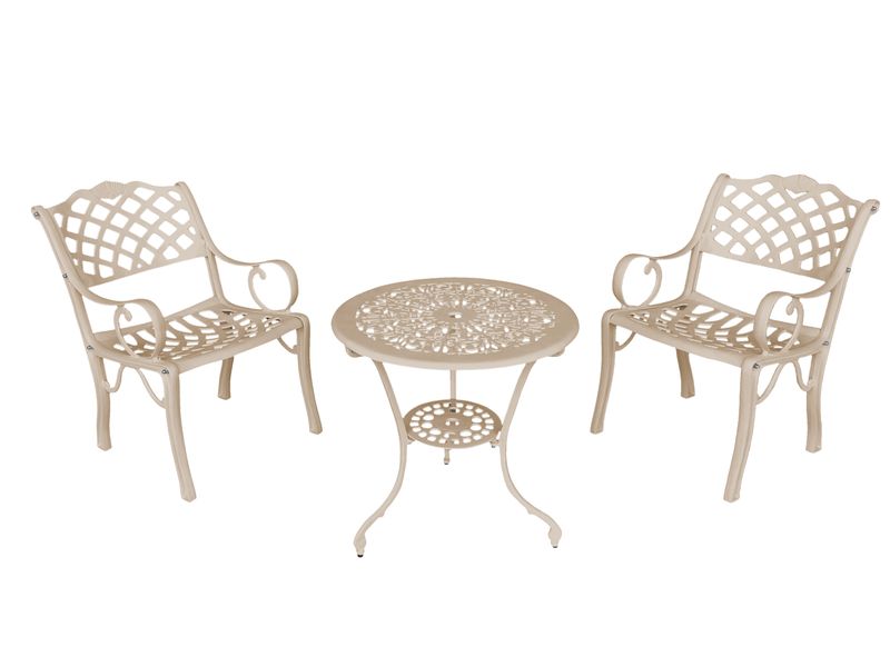 Anray - Cast Aluminium Outdoor Patio Furniture - 2 Seater Club Set