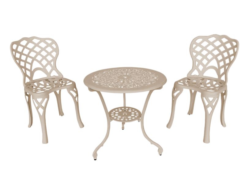Anray - Cast Aluminium Outdoor Patio Furniture - 2 Seater Diamond Set