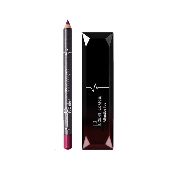 Pudaier Matte Lipgloss &amp; Lip Liner Pencil - Makeup Kit #4