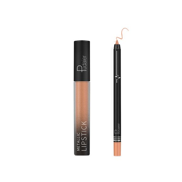 Pudaier Lip Makeup Kit - Lip Gloss &amp; Lipliner Pencil Velvet Matte 9