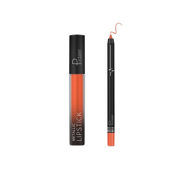 Pudaier Matte Lipgloss &amp; Lip Liner Pencil - Makeup Kit #13
