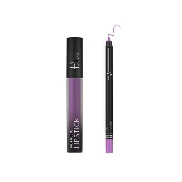 Pudaier Lip Makeup Kit - Lip Gloss &amp; Lipliner Pencil Velvet Matte 20