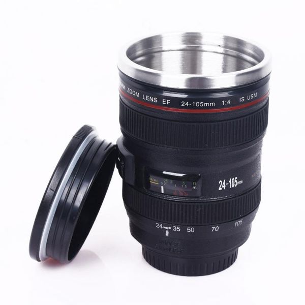 Automatic Camera Lens Coffee Mug Stainless Steel Flask/Cup