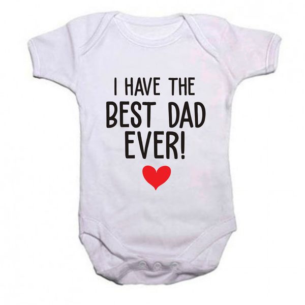 Qtees Africa Best Dad Ever Baby Grow