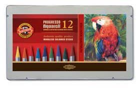 Progresso Set of Woodless Aquarell Coloured pencils 8782 12