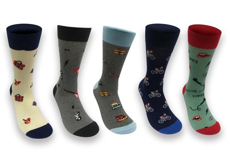 Undeez Good Vibes 5pk Trouser Socks