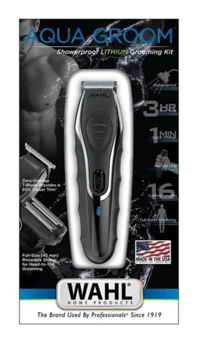 Wahl Aqua Groom Showerproof 16 Piece Lithium Ion Grooming Kit Buy