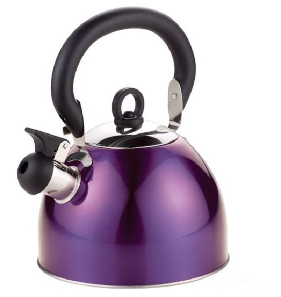 Stainless Steel Whistling Kettle 2.5 Ltr Purple