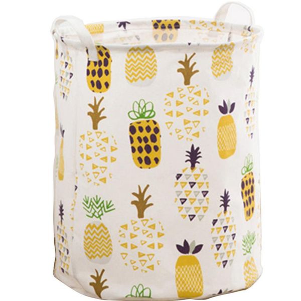 Yellow Pineapple storage/Laundry Basket