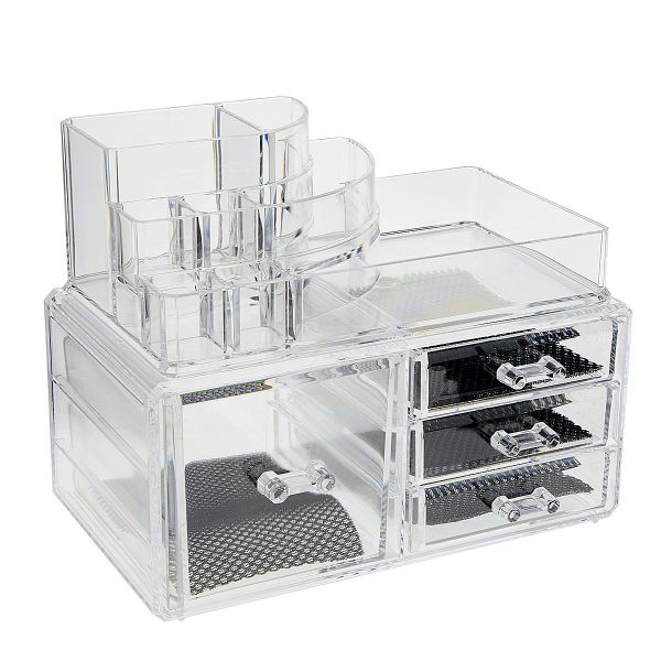 Jewellery &amp; Cosmetic Storage Display Boxes Two Pieces Set