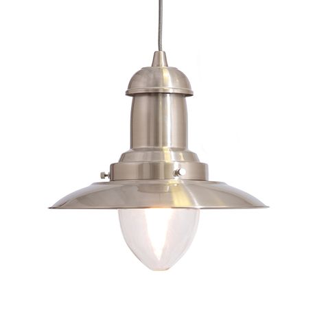 The Lighting Warehouse Pendant Fisherman 18148 Satin Silver The Lighting Warehouse Pendant Fisherman 18148 Satin Silver