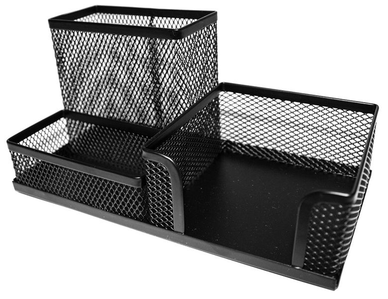 SDS: M420 Wire Mesh Metal Cube, Clip &amp; Pen Holder Black