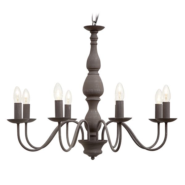 distressed white metal chandelier