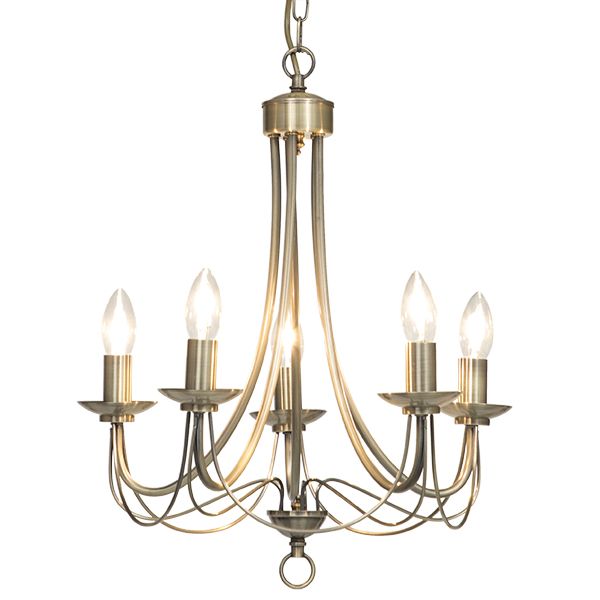 The Lighting Warehouse - Chandelier Modern no Shade Maypole 5 12376AB