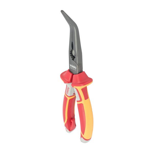 Felo Plier Long Nose Bent 205MM Insulated Vde