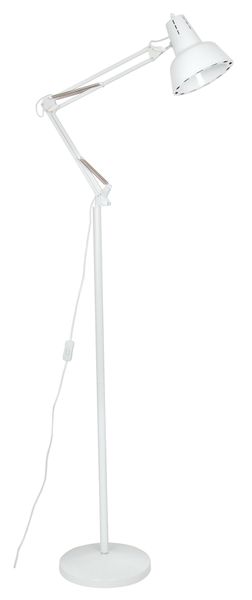 Bright Star Lighting - Metal Floor Lamp With Movable Arms In White