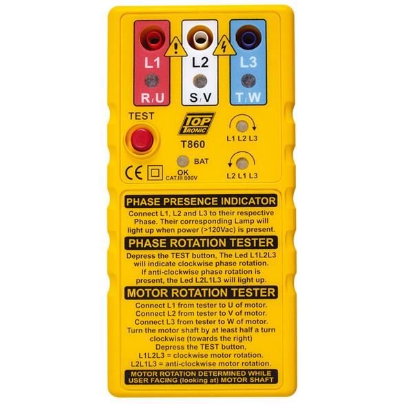 HellermannTyton Toptronic T860 Phase Rotation Tester