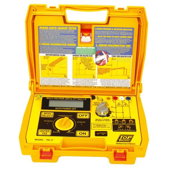 HellermannTyton Toptronic TEL11 ELCB/Phase Rotation Tester