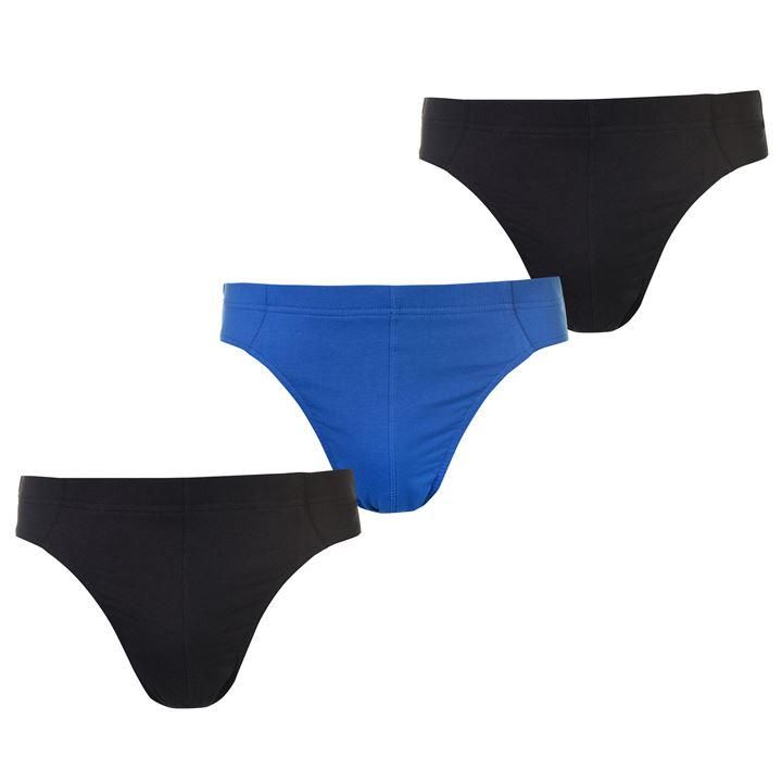 Slazenger Men's 3 Pack Briefs - Black, Black & Blue (Parallel Import ...