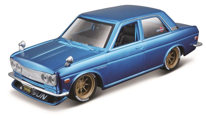 Maisto 1/24 Datsun 510 1971 Design - Flat Blue