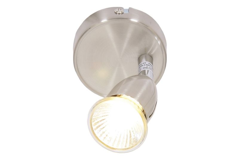 Bright Star Lighting - Single Satin and Polished Chrome Spotlight