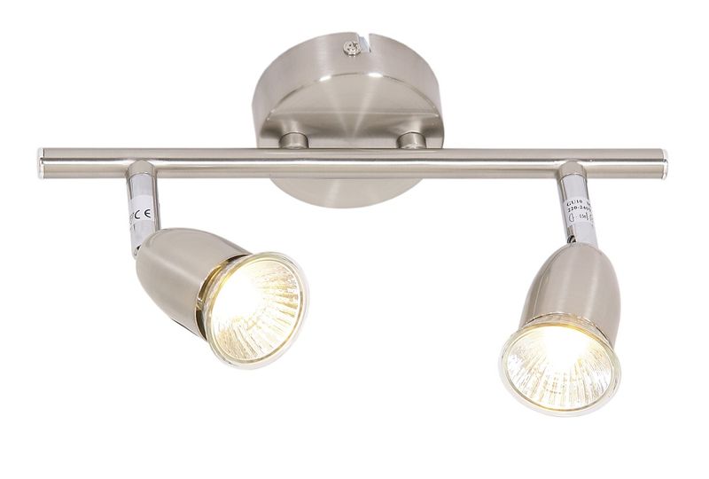 Bright Star Lighting - Two Satin and Polished Chrome Spotlight