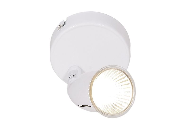 Bright Star Lighting - Single White Spotlight On Round Base