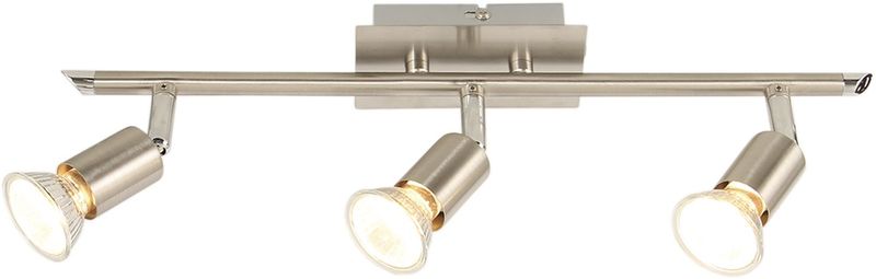 Bright Star Lighting - Three Satin and Polished Chrome Spotlight
