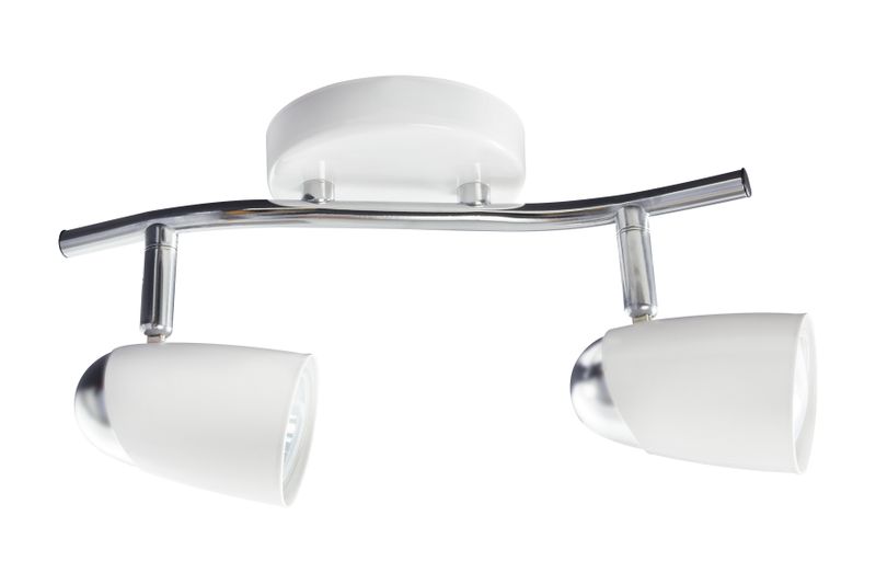 Bright Star Lighting - Two White and Polished Chrome Spotlight