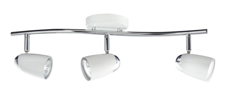 Bright Star Lighting - Three White and Polished Chrome Spotlight