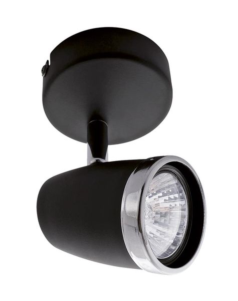 Bright Star Lighting - Single Black and Polished Chrome Spotlight