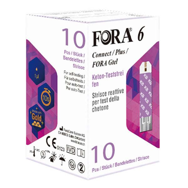 FORA 6 | Beta-Ketone Testing Strips - 10 Pieces