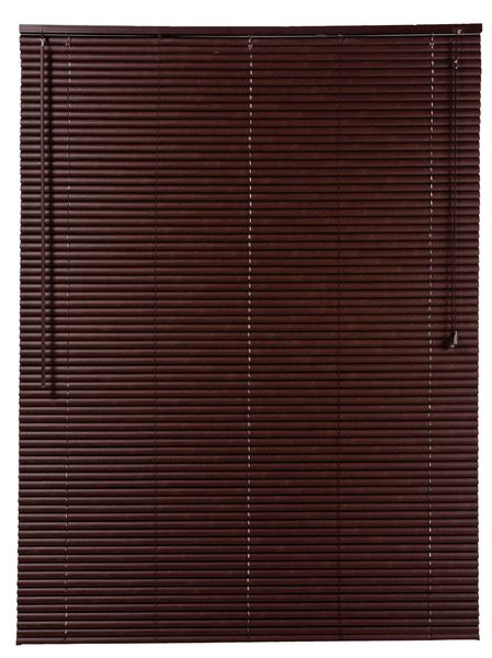 Decor Depot 25mm PVC Venetian Blind Plain Espresso 1200mm(W) X 1600mm(H)