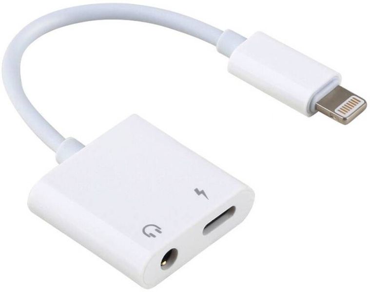 2-in-1 Lightning to Aux Adapter for iPhone - Audio Adaptor and Charger