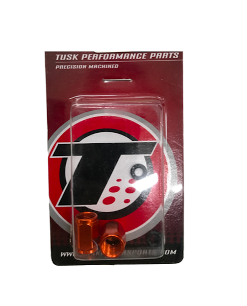 Tusk Billet Aluminum Valve Caps - Red